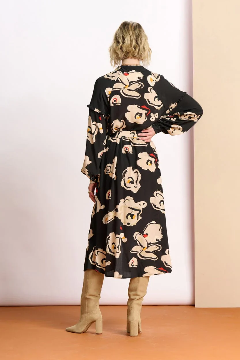 POM AMSTERDAM | Flower Glory Dress | Black - Image 6